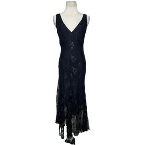 Alexia Admor black shimmery lace midi party dress size Medium